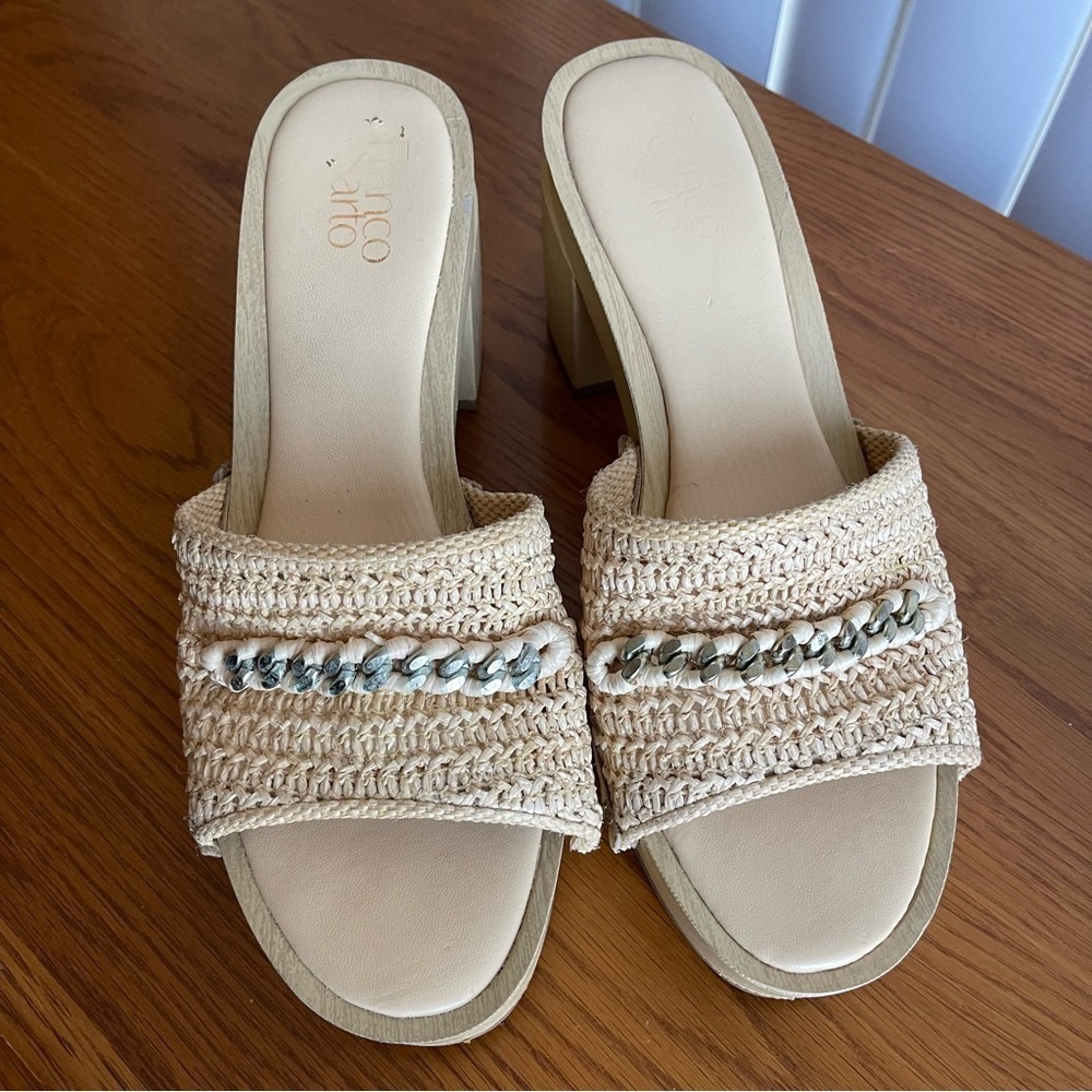 Franco Sarto Capri Clog Sandals Beige/Light Tan (Crudo) Size 10 - Picture 11 of 16